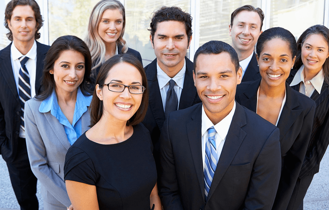 Portrait Of Business Team Outside Office